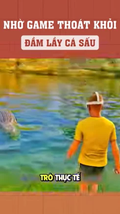 Nhờ game thoát khỏi đầm lầy cá sấu