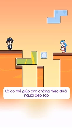 Xếp hình giúp chàng trai theo đuổi bạn gái