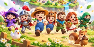 Happy Town game mô phỏng cho phép bạn xây dựng nông trại và thị trấn mơ ước của riêng mình