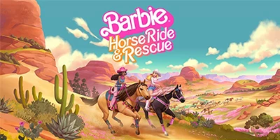 Giải cứu đồng thời chăm sóc những chú ngựa trong game Barbie Horse Ride & Rescue