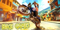 Tự do lái xe mô tô và thực hiện các động tác mạo hiểm trong Bike games