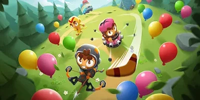Điều khiển các chú khỉ chiến đấu sinh tồn trước những quả bong bóng trong Bloons Blitz