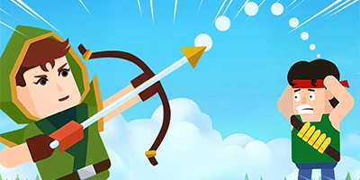 Canh lực đồng thời điều chỉnh góc độ để bắn hạ bọn kẻ thù trong game Bowmasters