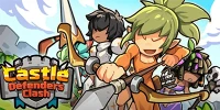Bảo vệ bức tường của lâu đài trước các đợt kẻ thù trong game Castle Defenders Clash