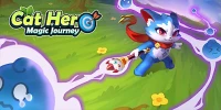 Điều khiển một chú mèo đối mặt các đợt kẻ thù lẫn quái vật với game Cat Hero: Magic Journey