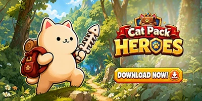 Hợp nhất trang bị cho chú mèo sử dụng chiến đấu trong game casual idle Cat Pack Heroes
