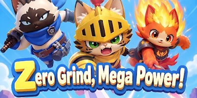 Cùng chú mèo chiến đấu phiêu lưu qua các vùng đất trong game nhàn rỗi Cats Knight