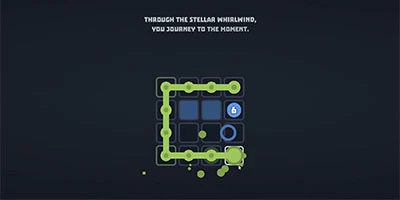 Kéo các đường màu để lắp đầy hết toàn bộ ô trong game giải đố Cosmos Lines