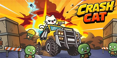 Cùng chú mèo lái xe bán tải càn quét bọn thây ma trong game Crash Cat: Zombie Survivor