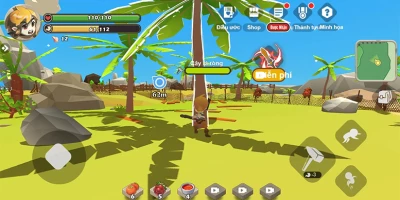 Bắt đầu công cuộc sinh tồn trên một hòn đảo hoang trong game Đảo Sinh Tồn 3D