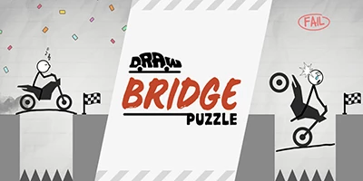 Vắt não để vẽ vượt các màn chơi thử thách trong game giải đố Draw Bridge Puzzle
