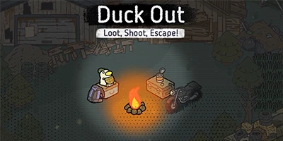 Duck Out: Loot, Shoot, Escape! game hành động sinh tồn 2D trực tuyến theo lối looter shooter