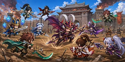 EZ PZ: Byte Heroes game idle thẻ tướng lấy đề tài Tam Quốc với phong cách đồ họa pixel