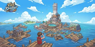 Gầy dựng khu trú ẩn trong một thế giới chìm trong nước với game Flot Shelter