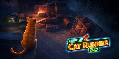 Going Up Cat Runner 3D game platformer có chủ đề kết hợp Only Up! với Stray