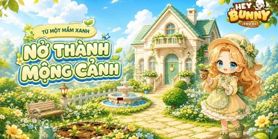 Hey Bunny – Thỏ Ơi! game casual mới vừa được ra mắt trên cổng game của Zalo
