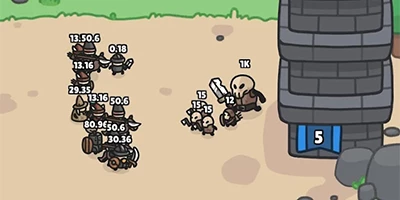 Gầy dựng đội quân phá hủy các tầng của một tòa tháp khổng lồ trong game Idle Castle Breaker