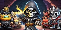 Sử dụng bọn quỷ và khô lâu tay sai để đào mỏ trong game Idle Hell Miner: Necro Merge