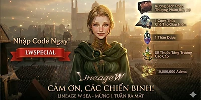 Sau một tuần “cháy” hết mình, Lineage W tiếp tục tri ân cộng đồng với gói quà tặng cực giá trị