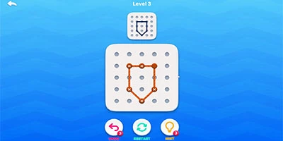 Xếp dây để tạo thành hình được yêu cầu trong game casual giải đố Line Connect