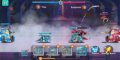 Mecha Storm Robot Battle game chiến thuật thả những robot ra chiến đấu tự động