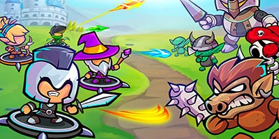 Merge Heroes game phòng thủ idle với phong cách đồ họa ngộ nghĩnh