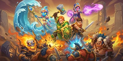 Rush Hero: AFK Legends RPG game chiến thuật roguelike theo phong cách cờ tự động
