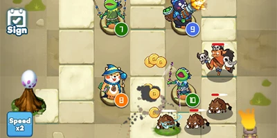 Rush Royale Tower Defense game phòng thủ nhàn rỗi cần người chơi bảo vệ một quả trứng