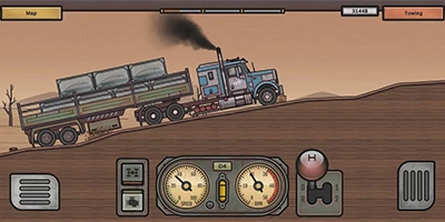 Lái xe giao hàng trong thế giới hậu tận thế tại game Rust Truck: Wasteland Delivery