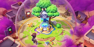 Xây dựng khu trú ẩn dưỡi tán Cây Sự Sống trong game MistCrush Survival