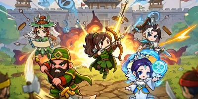 Tam Quốc Hợp Tướng game phòng thủ với cơ chế hợp nhất kết hợp xếp bài lấy chủ đề Tam Quốc